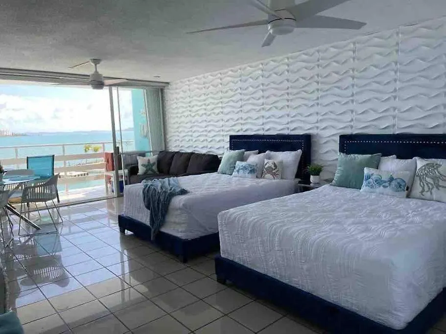 アパート Hermoso Estudio Frente Al Mar Ocean Blue Faith ファハルド